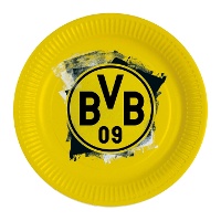 Pratos do BVB Dortmund de 23 cm - 8 unidades
