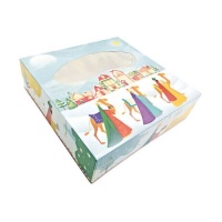 Caixa para o bolo-rei oriental 31 x 31 x 8 cm