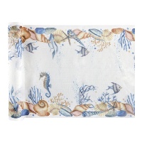 Caminho de mesa marinho de 28 cm - 3 m