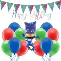 Pack Decoração Festa Pj Masks - 33 Peças