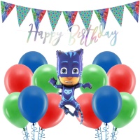 Pacote de Decoração de Festa Pj Masks - 33 pcs.