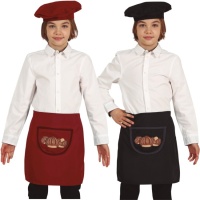 Roupa de castanheiro para crianças com boina e avental
