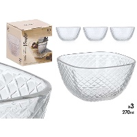 Conjunto de 3 tigelas para aperitivos, 11,5 cm - padrão losangos