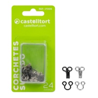 Fechos de 1,5 cm sortidos - Castelltort - 24 pares