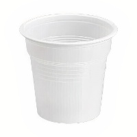 Copos de 80 ml de plástico branco - 100 unidades
