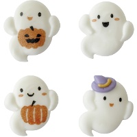 Figuras de açúcar em forma de fantasmas sortidas, 4 cm - Dekora - 48 unidades