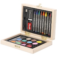 Maleta para colorir de madeira - 24 peças