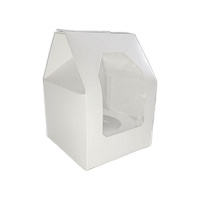 Caixa para 1 cupcake branco com janela