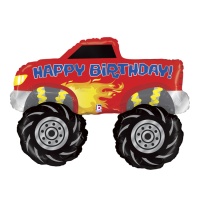 Balão de Feliz Aniversário Monster Truck 1,02 m - Grabo