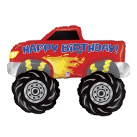 Balão Feliz Aniversário Monster Truck 1,02 m - Grabo