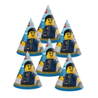 Chapéus de Polícia Lego - 6 unidades