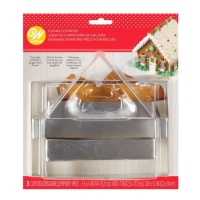 Gingerbread House Cutters - Wilton - 3 pcs.