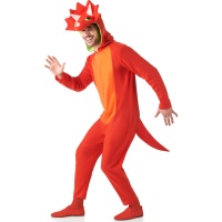 Fato de Dinossauro Triceratops para Adultos