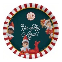 Pratos do Elfo Travesso The Elf on the Shelf de 23 cm - 6 unidades