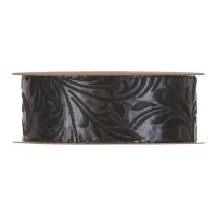 Fita decorativa preta estrelada 4 cm - 20 m