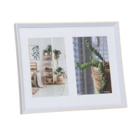 Moldura multi-fotos Branco Natural para 2 fotos 10 x 15 cm - DCasa