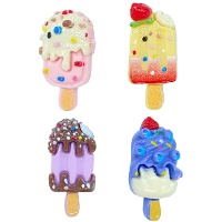 Figuras decorativas em formato de sorvete, 3,7 cm - Dekora - 50 unidades