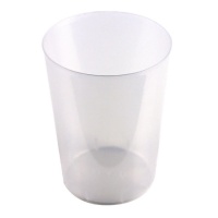 Copos de plástico transparentes reutilizáveis de 500 ml de largura - 25 unidades