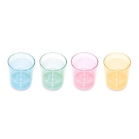 Copos de plástico para shots de 33 ml em cores diferentes - 10 unid.