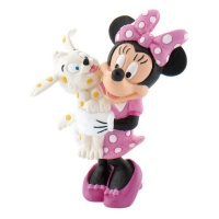 Figura para bolos de Minnie com cãozinho de 7 cm - 1 unidade