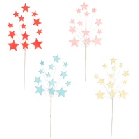 Decoração de açucar de bouquets de estrelas - Dekora - 12 unidades