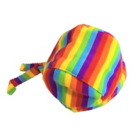 Chapéu de bandana arco-íris