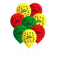 Feliz Aniversário Lego Latex Balloons - 8 pcs.