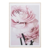 Pintura flor rosa 50 x 70 cm - DCasa