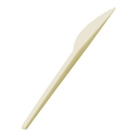 Facas de plástico creme 16,7 cm - 25 unid.