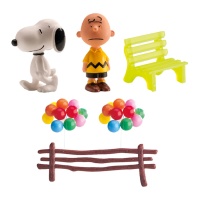 Decoração de bolo Snoopy - Dekora - 6 unidades