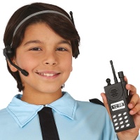 Walkie talkie com auriculares