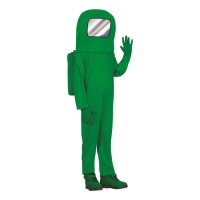 Fato de astronauta verde para crianças