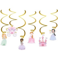 Pendentes decorativos de Princesas - 6 unidades