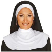 Fato de freira com touca e sobrecasaca