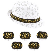 Chapéu de aniversário estilo gangster - 57 cm