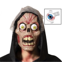 Máscara de zombie com olhos esbugalhados