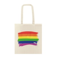 Saco de algodão com bandeira do arco-íris