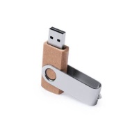 Unidade Flash USB de 16GB em cartão reciclado com mecanismo rotativo