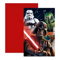 Convites Galáxia Star Wars - 6 peças