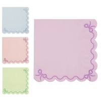 Guardanapos com folhos de 16,5 x 16,5 cm - 12 unidades