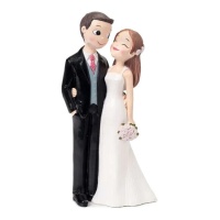 Figura para bolo de noivos amorosos 21 cm