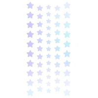 Autocolantes com formas de estrelas iridescentes - 4 folhas