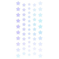 Autocolantes com formas de estrelas iridescentes - 4 folhas