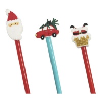 Biros com boneca de natal - 1 pc.