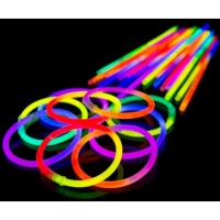 Pulseiras luminosas bicolores - 100 unid.