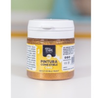 Pintura comestível dourada de 35 ml - Azucren