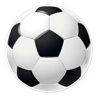 Bolacha de futebol comestível 15,5 cm - Dekora