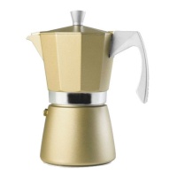 Cafeteira italiana 3 chávenas Evva Golden induction - Ibili