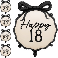 Balão de Aniversário Elegante de 53 x 47 cm - 1 unidade