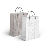Saco de oferta 23 x 18 x 10 cm textura de lã - 1 unidade